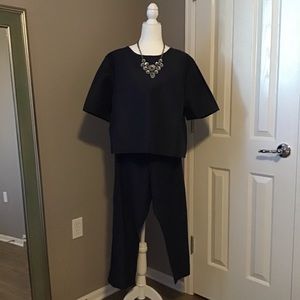 Bryn Walker Capri Pant Large Navy